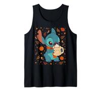Disney Stitch Pumpkin Latte Cozy Fall Coffee Collage Canotta