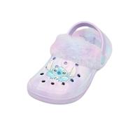 Disney Stitch, sandali da bambina con fodera in pile di pelliccia, colore lilla pastello, Viola, 17 EU