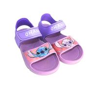 Disney Stitch - Sandali da bambina, design stitch angelo, cinghie regolabili, sandali estivi, taglie EU 22-33, viola, 32/33 EU