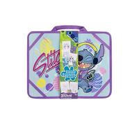 Disney Stitch - Set da disegno per bambini, set creativo portatile con penne adesivi e stencil, giocattolo creativo per ragazze e ragazzi | valigetta da pittura a partire dai 3 anni in su