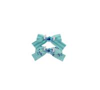 Disney STITCH - Set di 2 fermagli per capelli con fiocco, prodotto ufficiale Disney