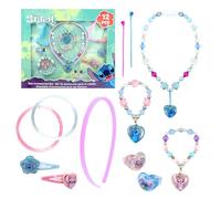 Disney Stitch Set di Bellezza, Include 2 Anelli, 4 Braccialetti, Collana, 2 Fermagli, 2 Extension e Fascia per Capelli, Accessori per Capelli, Regalo per Ragazze Bambina
