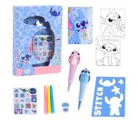 Disney Stitch Set Di Cancelleria, Include 3 Pennarelli, 2 Penne Squishy, A desivi, Timbro, Quaderno E Modello Da Disegno, Set Di Cancelleria Regalo Per Ragazze