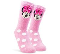 Disney Stitch Soffice Calze Pantofola Donna, Calzini Antiscivolo - Regalo Donna(Minnie Mouse Rosa)
