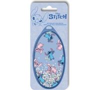 Disney Stitch, spazzola districante ovale blu con glitter liquido in movimento e stampa del simpatico alieno