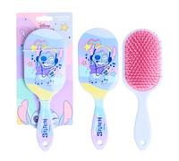 Disney Stitch - Spazzola districante per capelli, carina e funzionale, design semi-rettangolare per tutti i tipi di capelli, delicata sui nodi, per bambini e adulti