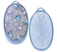 Disney Stitch - Spazzola districante per capelli - Spazzola per capelli per bambini con paillettes - Spazzola districante morbida e leggera, accessorio di bellezza per ragazze - Idea regalo Disney