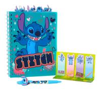 Disney Stitch Tab Journal Spiral Notebook, Ballpoint Pen, Sticky Tabs, 96 Lined