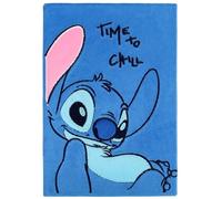 DISNEY Stitch Taccuino, quaderno a righe felpato con rilegatura blu A5/80 pagine (Blu)