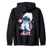 Disney Stitch "Time to Chill" Bathrobe Relaxation Self-Care Felpa con Cappuccio