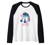 Disney Stitch "Time to Chill" Bathrobe Relaxation Self-Care Maglia con Maniche Raglan