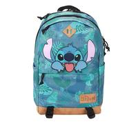 Disney Stitch Tropical Print 17.5" Hooded Backpack