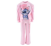 Disney Stitch Tuta per Ragazze, 2 Pezzi Completo Pullover Felpa e Pantaloni per Bambina, Taglie 3 a 8 Anni (IT, età, 6 Anni, Regular, Rosa)