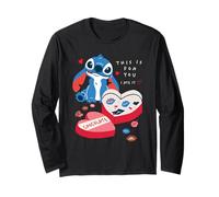 Disney Stitch Valentine's Day "This is for You. I Ate it." Maglia a Manica