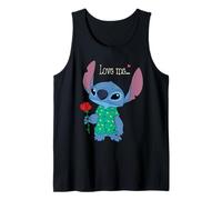 Disney Stitch Valentine's Day with Rose "Love Me..." Canotta