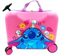 Disney Stitch - Valigia 2 in 1 per bambini, 45,7 cm, leggera, con ruote