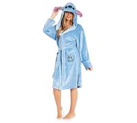 Disney Stitch Vestaglia Donna Pile Con Cappuccio Con Orecchie 3D, S, M, L, XL (Blu, XL)