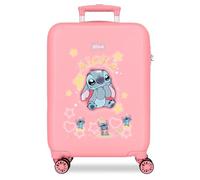 Disney Stitch You & Me Rosa Valigia da Cabina 38x55x20 cm Rigido ABS Chiusura a Combinazione Laterale 35L 2.5kg 4 Doppie Ruote Bagaglio a Mano