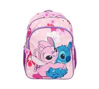 Disney Stitch - Zaino Scuola Elementare Rosa | Zainetto con Scudo Rigido 3D Asilo Materna - Accessorio Colorato per Scuola e Tempo Libero [Stitch&Angel 412511 Rosa - 40 cm]