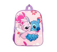 Disney Stitch - Zaino Scuola Elementare Rosa | Zainetto con Scudo Rigido 3D Asilo Materna - Accessorio Colorato per Scuola e Tempo Libero [Stitch&Angel 412510 Rosa 3D - 30 cm]