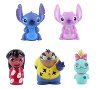 Disney Stitching - Confezione da 5 secchielli Jumbo Squirter - Giocattoli da bagno per neonati e bambini - Include secchio organizer - Bath Time Water Toy Store
