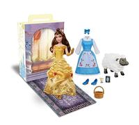 Disney Store Bambola ufficiale Belle Story, 28 cm, include libro da colorare e vestito aggiuntivo, bambola principessa in abito classico, giocattoli Disney Princess per ragazze