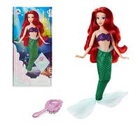 Disney Store Bambola Ufficiale Classica Ariel, La Sirenetta, 29 cm, Include Spazzola con Dettagli modellati, posizionabile, Principessa Subacquea in Abito Scintillante, per Bimbi dai 3 Anni in su