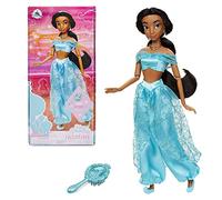 Disney Store Bambola Ufficiale Classica per Bambini Principessa Jasmine, Aladdin, 29 cm, Include Spazzola con Dettagli modellati, Completamente posizionabile - per Bimbi dai 3 Anni in su