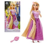 Disney Store Bambola Ufficiale Classica per Bambini Rapunzel, Intrecciata, 29 cm, Include Spazzola con Dettagli modellati, posizionabile in Abito Scintillante - per Bimbi dai 3 Anni in su