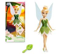 Disney Store Bambola Ufficiale Classica per Bambini Trilli, Peter Pan, 25,5 cm, Include Spazzola con Dettagli modellati, posizionabile, con Abito Verde Scintillante - per Bimbi dai 3 Anni in su