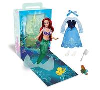 Disney Store - Bambola ufficiale Princess Story (Ariel dalla Sirenetta), 28 cm, include libro da colorare e vestito aggiuntivo, bambola principessa in abito classico, giocattoli da principessa per