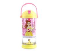 Disney Store Borraccia ufficiale Belle Snow Globe con paglia, La bella e la bestia, 310 ml, con cannuccia ribaltabile e coperchio a vite, adatta per bambini dai 4 anni in su