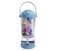 Disney Store Borraccia ufficiale Frozen 2 Snow Globe, 310 ml, per bambini, con cannuccia ribaltabile e coperchio a vite, adatta per bambini dai 4 anni in su