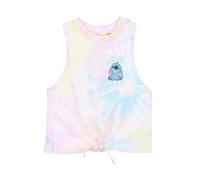 Disney Store Canotta Tie Dye per Bambine con Stitch, Senza Maniche con Nodo, 100% Cotone, Multicolore Arcobaleno, Beach & Love (IT, età, 4 Anni, Rosa)