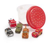 Disney Store Cars, Giochi per Bagnetto, 5 Personaggi e Secchiello Saetta McQueen, Cricchetto, Luigi, Red e Sheriff per il gioco in acqua, con secchiello per riporre e versare