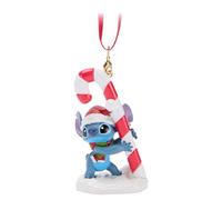 Disney Store decorazione natalizia Stitch, con cappello da Babbo Natale e regalo, Lilo e Stitch, 5 cm