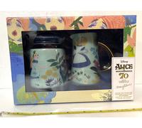 Disney Store Giappone Brocca per il latte Zuccheriera Gold Line Alice nel...