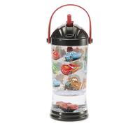 Disney Store Official Bicchiere Palla di Neve e Cannuccia Cars, 310 ml