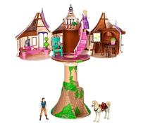 Disney Store Official casa delle bambole di Rapunzel, 44,5 cm, con le bambola di Rapunzel, Flynn Rider, Pascal, Maximus, torre, mobili e accessori giocattolo, 3+