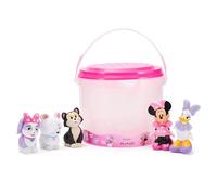 Disney Store Official Giochi per bagnetto Minnie, 5 personaggi e secchiello