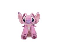 Disney Store Official Mini Peluche Angel con Imbottitura di Pallini, Lilo & Stitch, 17 cm, Peluche Piccolo da coccolare di Alieno Rosa, Adatto Anche a Neonati