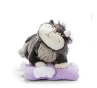 Disney Store Official Peluche Lucifero, Cenerentola, 28 cm, morbido gatto peluche bianco e nero su cuscino viola, adatto fin dalla nascita, da 0 anni in su