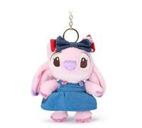 Disney Store Official Peluche Portachiavi Angel, Lilo e Stitch, 14 cm, aliena Peluche con Portachiavi Rimovibile, 1+