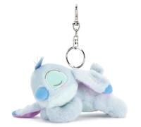 Disney Store Official Peluche Portachiavi Stitch Addormentato, Lilo e Stitch, 13 cm, Alieno Peluche con Portachiavi Rimovibile, 1+