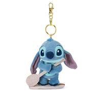 Disney Store Official peluche portachiavi Stitch Surfista, H14 x L10 x P5 cm, peluche con portachiavi rimovibile, 1+