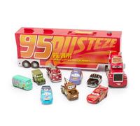 Disney Store Official Set da gioco camion bisarca Mack, Cars, 62 cm | Camion grande Mack e 7 veicoli protagonisti di Cars, tra cui Saetta McQueen, ideali per avventure ricche di emozioni
