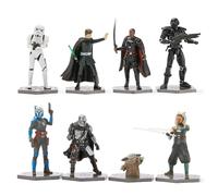 Disney Store Official Set da Gioco con Statuette Star Wars: The Mandalorian, Set di Personaggi da Collezione con DIN Djarin, Grogu, Ahsoka, Luke Skywalker, 28 x 28 x 10 cm