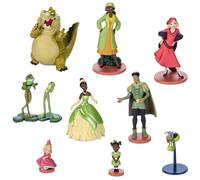 Disney Store Official Set da Gioco La Principessa e Il ranocchio, 9 Personaggi modellati a Tutto Tondo, tra Cui Tiana, Naveen, Lottie, Rane, Ray la lucciola e Louis l'alligatore