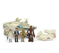 Disney Store Official Set da Gioco Millennium Falcon, Set con Astronave e Personaggi Star Wars: Han Solo, Leia Organa, Chewbacca, C-3PO, 43 x 34 x 17 cm