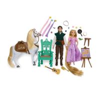 Disney Store Official Set di Bambole Rapunzel, con la Principessa Rapunzel, Flynn Rider, Maximum, Pascal, Accessori e Oggetti di Scena, Adatto dai 3 Anni in su